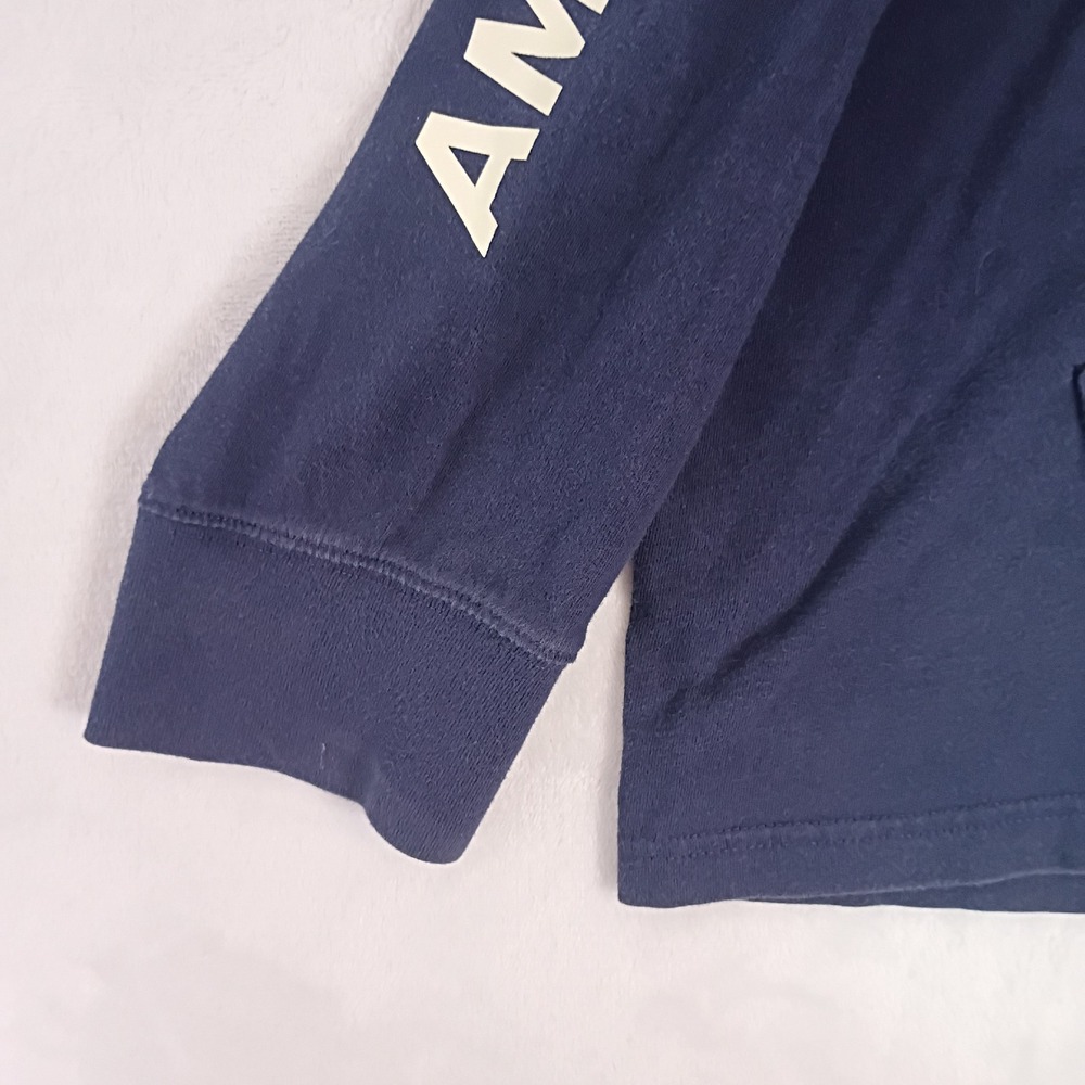 American Eagle Mens Navy Blue Super Soft Logo Graphic Hoodie Sweatshirt Large - Picture 12 of 13